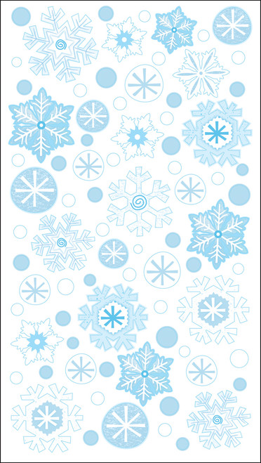 Sticko Stickers-Winter Snowflakes W/UV Accents - E5200377 Sticko Stickers-Winter Snowflakes W/UV Accents - E5200377