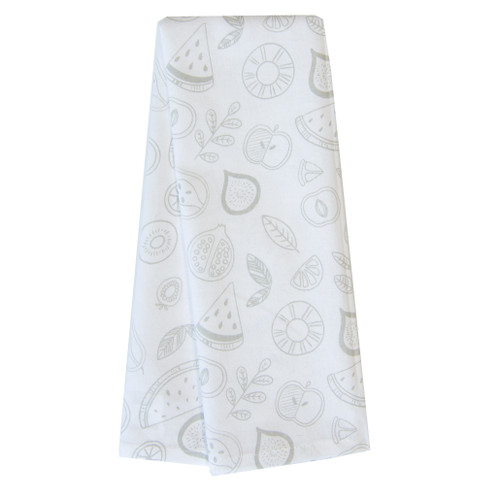 3 Pack - Dunroven House Printed White Tea Towel 20"X28"-Neutral Fruit - 5A0031X0-1H3JP - 875025004902