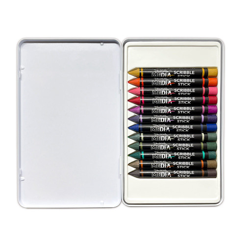 Dina Wakley MEdia Scribbles Sticks-12 Piece Set - 5A00341V-1H5S0