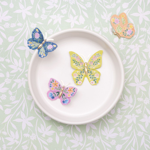 K&Company Antique Garden Dimensional Stickers 8/Pkg-Fabric Butterfly - 30000089 K&Company Antique Garden Dimensional Stickers 8/Pkg-Fabric Butterfly - 30000089
