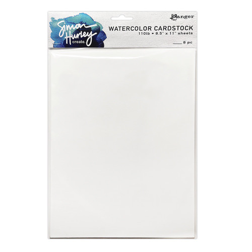 Simon Hurley create. Smooth Watercolor Cardstock-8 Pack - 5A0034CY-1H62K - 789541091868