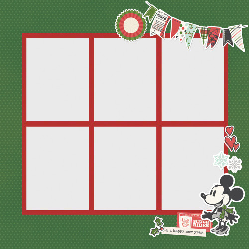 3 Pack - Simple Stories Simple Pages Page Pieces-Say Cheese Classic Mouse Christmas - 5A0034WK-1H6CL