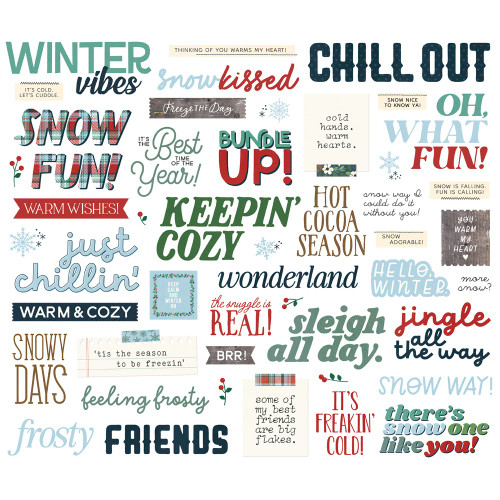 3 Pack - Simple Vintage Flannel Season Bits & Pieces Die-Cuts-Sentiment - 5A0034TB-1H6BZ