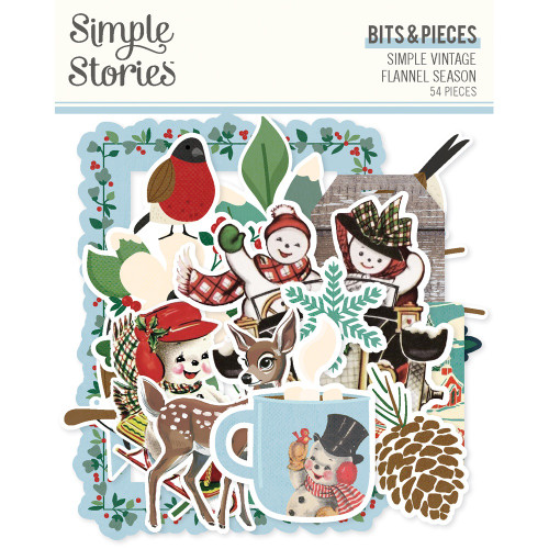 3 Pack - Simple Vintage Flannel Season Bits & Pieces Die-Cuts-Elements - 5A0034V5-1H6CK - 810191520160