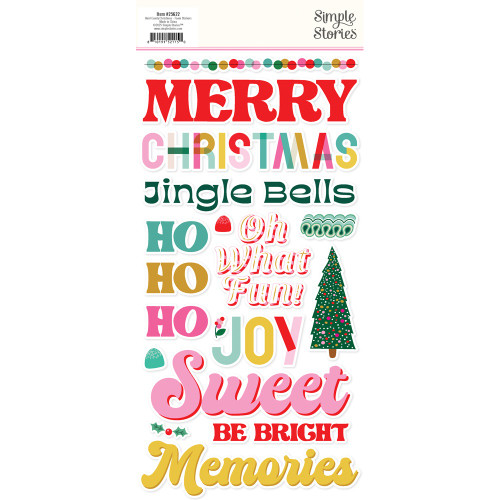 3 Pack - Simple Stories Foam Stickers-Hard Candy Christmas - 5A0034XJ-1H6BH