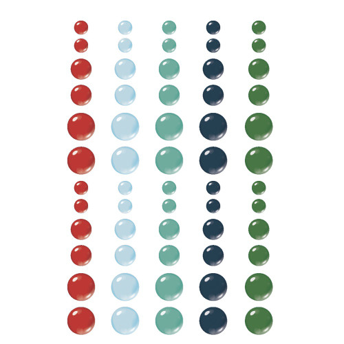 3 Pack Simple Stories Glossy Enamel Dots 60/Pkg-Simple Vintage Flannel Season 5A0034XZ-1H69T