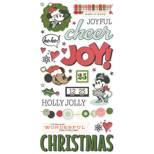 3 Pack - Simple Stories Foam Stickers-Say Cheese Classic Mouse Christmas - 5A0034Y2-1H6CM