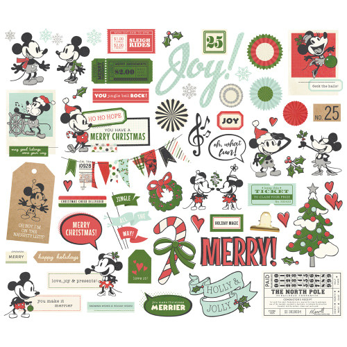 3 Pack - Say Cheese Classic Mouse Christmas Bits & Pieces Die-Cuts-Elements - 5A0034XN-1H6D9