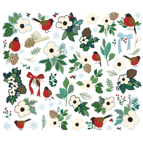 3 Pack - Simple Vintage Flannel Season Bits & Pieces Die-Cuts-Floral - 5A0034VX-1H6CF