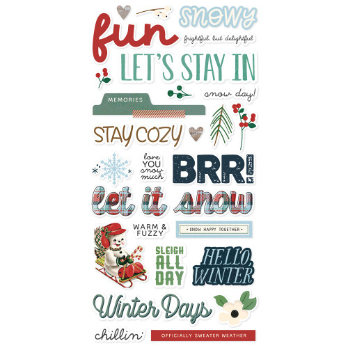 3 Pack - Simple Stories Foam Stickers-Simple Vintage Flannel Season - 5A0034VT-1H6DG