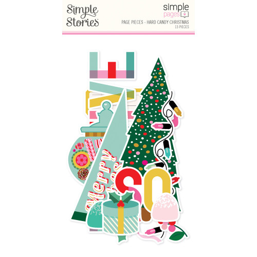 3 Pack - Simple Stories Simple Pages Page Pieces-Hard Candy Christmas - 5A0034VS-1H6DJ - 810191521181