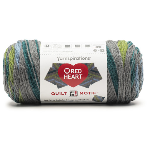 3 Pack - Red Heart All In One Quilt Motif Yarn-Cherished - 5A002X8M-1GY6B - 073650100079