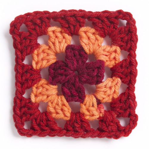 3 Pack - Red Heart All In One Granny Square Petite Yarn-Foxy - 5A002X8L-1GY7F