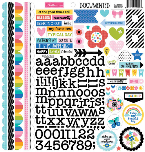 3 Pack - Documented Cardstock Stickers 12"X12"-Doohickey - 5A0034LC-1H679 - 810176551257