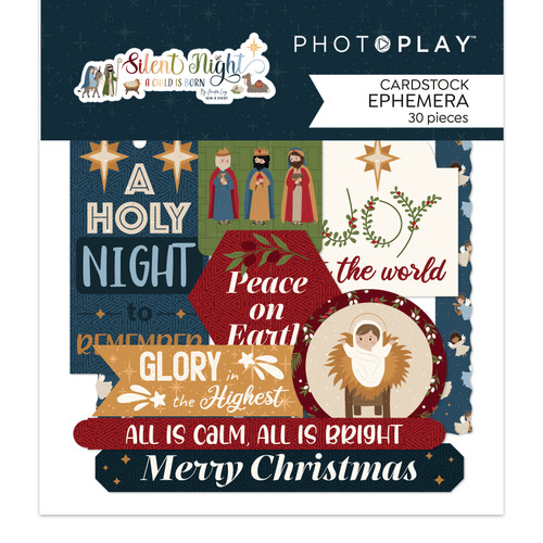 3 Pack - PhotoPlay Ephemera Cardstock Die-Cuts-Silent Night - 5A0034MP-1H697 - 709388350324