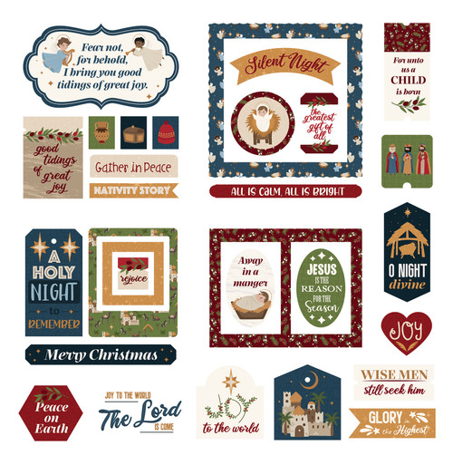 3 Pack - PhotoPlay Ephemera Cardstock Die-Cuts-Silent Night - 5A0034MP-1H697