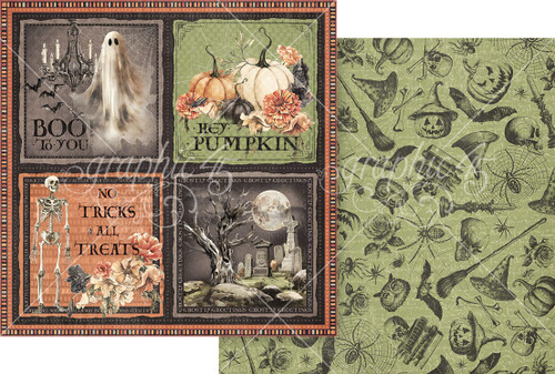 15 Pack - Ghostly Greetings Double-Sided Cardstock 12"X12"-No Tricks - 5A003504-1H6HW - 810070167769