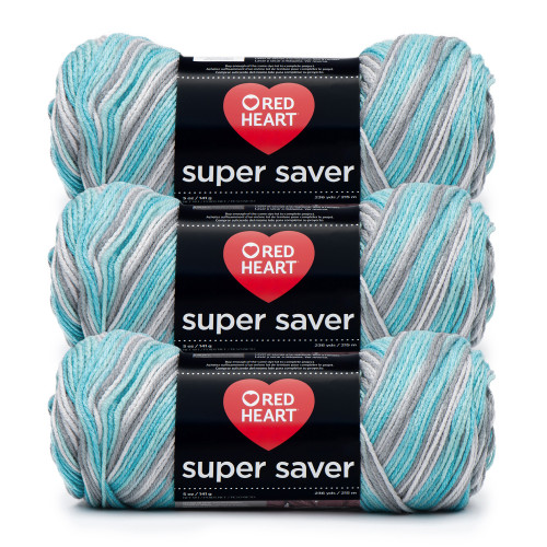 8 Pack - Red Heart Super Saver Yarn 3 Pack-Iceland Mix - 5A002K6P-1GLQL - 726465299765