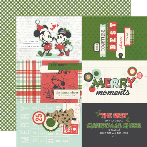 25 Pack - Say Cheese Classic Mouse Christmas Double-Side Cardstock 12"-4X6 Elements - 5A0034WV-1H6C7 - 810191521280