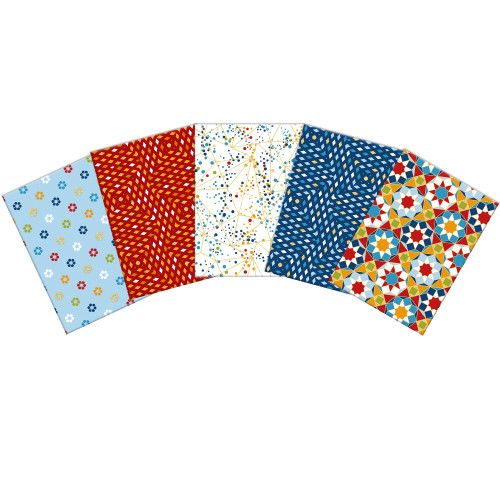2 Pack - Fabric Editions Fabric Palette Assortment 18"X21" 5/Pkg-5 Designs - Metallic - 5A003432-1H5SW