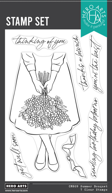 Hero Arts Clear Stamps 4"X6"-Summer Blossoms - 5A00352G-1H6LK - 085700948913
