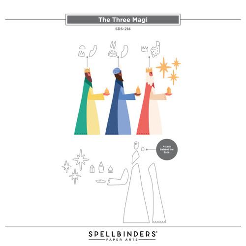 Spellbinders Clear Stamp & Die Set From Wonderland-The Three Magi - 5A00352H-1H6LL