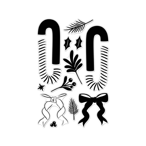 Hero Arts Clear Stamps 4"X6"-Candy Cane Swag - 5A003531-1H6L9