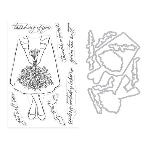 Hero Arts Stamp & Cut-Summer Bouquet - 5A003536-1H6LQ Hero Arts Stamp & Cut-Summer Bouquet - 5A003536-1H6LQ