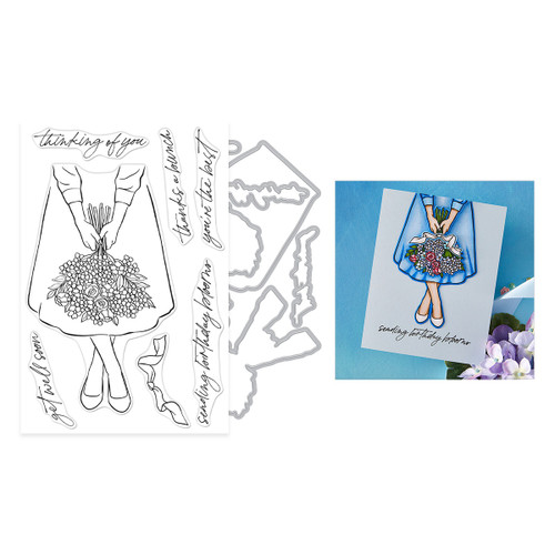 Hero Arts Stamp & Cut-Summer Bouquet - 5A003536-1H6LQ Hero Arts Stamp & Cut-Summer Bouquet - 5A003536-1H6LQ