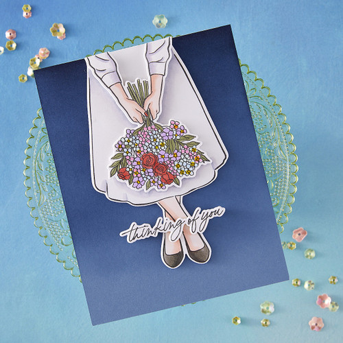 Hero Arts Stamp & Cut-Summer Bouquet - 5A003536-1H6LQ Hero Arts Stamp & Cut-Summer Bouquet - 5A003536-1H6LQ