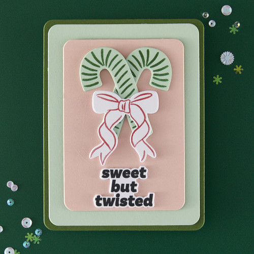 Hero Arts Stamp & Cut-Candy Cane Swag - 5A003529-1H6LR Hero Arts Stamp & Cut-Candy Cane Swag - 5A003529-1H6LR