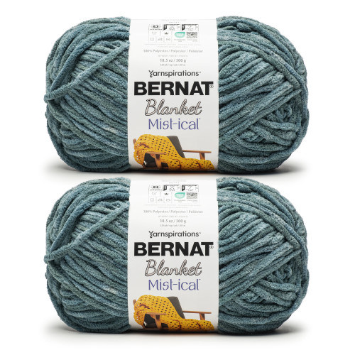 12 Pack - Bernat Blanket Mist-Ical Yarn 2 Pack-Teal Stream - 5A002LQF-1GNCD - 726465301970