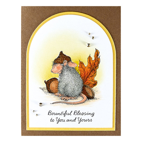 House Mouse Cling Rubber Stamp-Hats Off To You! - 5A00352C-1H6M3
