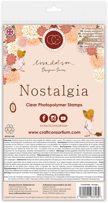 Craft Consortium Photopolymer Stamp set-Nostalgia - 5A00358P-1H6MB Craft Consortium Photopolymer Stamp set-Nostalgia - 5A00358P-1H6MB