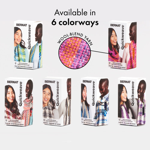24 Pack - Bernat Scarf Weaving Kit-Burgundy Tartan - 5A002LPQ-1GNGB