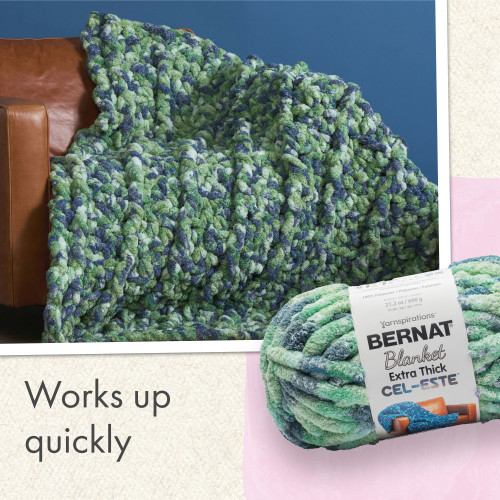 12 Pack Bernat Blanket Extra Thick Cel-Este-Nebula Blue 5A002LPG-1GNFJ