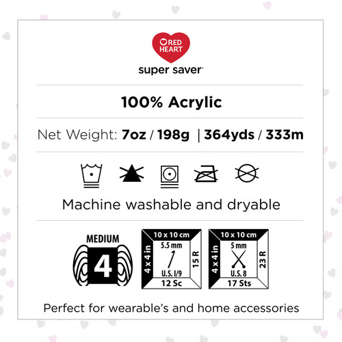 8 Pack Red Heart Super Saver Yarn 3/Pack-Bright Yellow 5A00216X-1G4C3