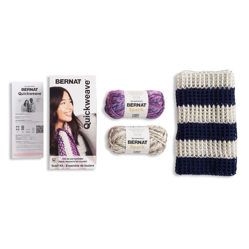 24 Pack - Bernat Scarf Weaving Kit-Purple Tartan - 5A002LR5-1GNG7 24 Pack - Bernat Scarf Weaving Kit-Purple Tartan - 5A002LR5-1GNG7