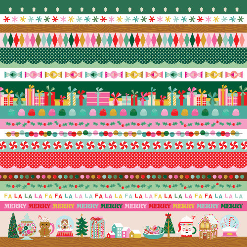 25 Pack - Hard Candy Christmas Double-Sided Cardstock 12"X12"-Mix & A-Mingle - 5A0034YC-1H6B8