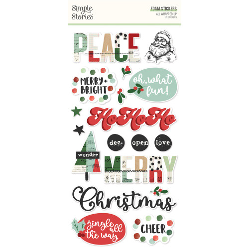 Simple Stories Foam Stickers-All Wrapped Up - 5A0034T0-1H6C1 - 810191520481