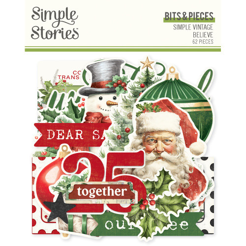 Simple Vintage Believe Bits & Pieces Die-Cuts-Elements - 5A0034TR-1H6CC - 810191520788