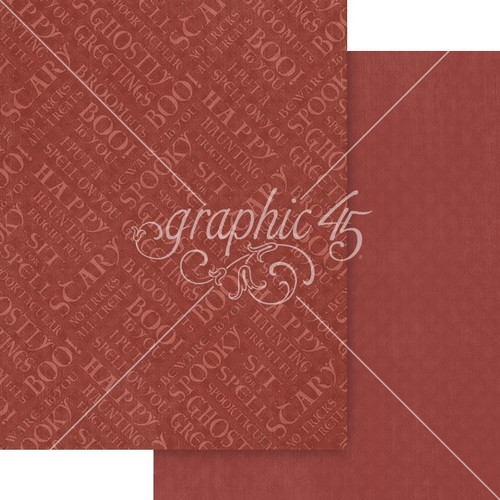 Graphic 45 Patterns & Solids Collection Pack 8.5"X11"-Ghostly Greetings - 5A00350X-1H6JJ