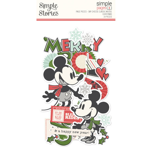 Simple Stories Simple Pages Page Pieces-Say Cheese Classic Mouse Christmas - 5A0034WK-1H6CL - 860013587956