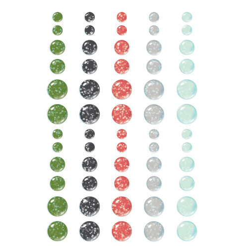 Simple Stories Glitter Enamel Dots 60/Pkg-Say Cheese Classic Mouse Christmas - 5A0034VJ-1H6CP