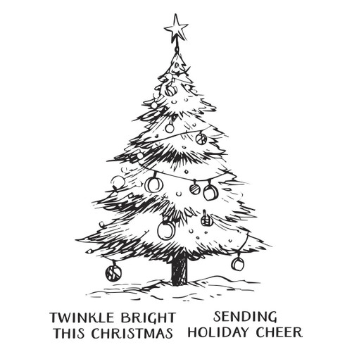 Spellbinders Registration BetterPress Plates From Wonderland-Twinkle Bright Tree - 5A00352S-1H6K3