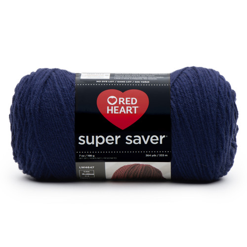 8 Pack - Red Heart Super Saver Yarn 3/Pack-Soft Navy - 5A002150-1G4CG