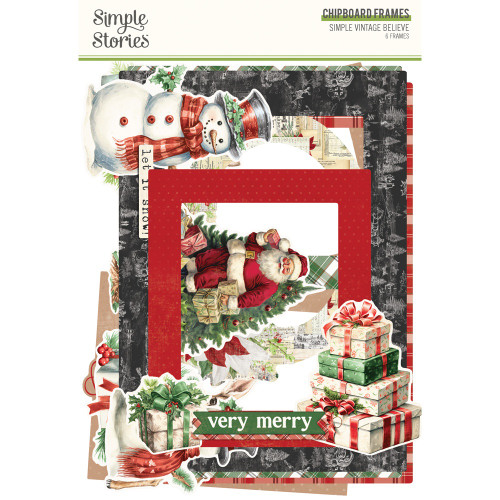 Simple Stories Chipboard Frames-Simple Vintage Believe - 5A0034WH-1H6BN - 810191520849