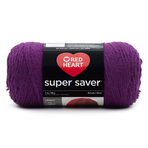 8 Pack - Red Heart Super Saver Yarn 3/Pack-Dark Orchid - 5A002155-1G4DD