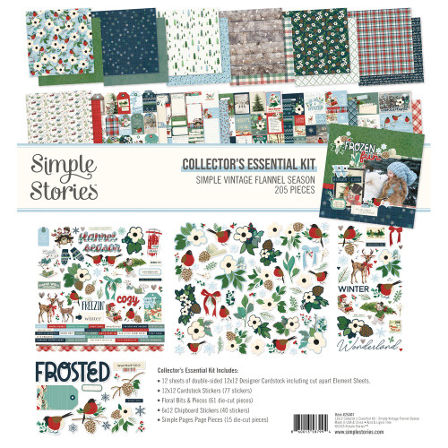 Simple Stories Collector's Essential Kit 12"X12"-Simple Vintage Flannel Season - 5A0034YF-1H6DY - 860013587994
