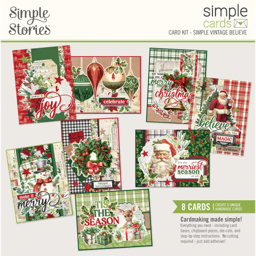Simple Stories Simple Cards Card Kit-Simple Vintage Believe - 5A0034TQ-1H6F4 - 810191520900